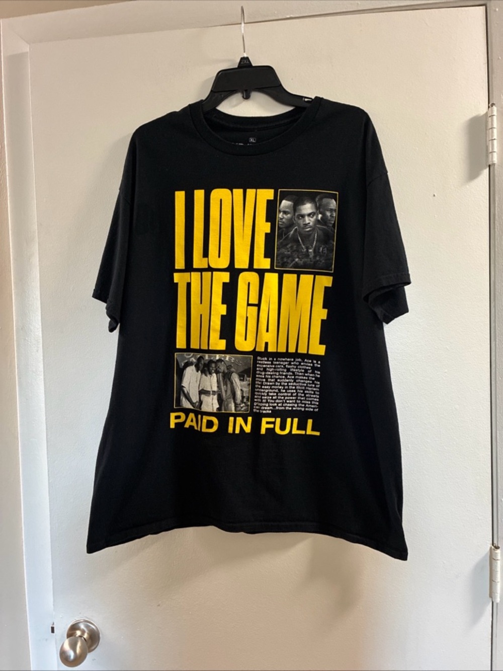 Ripple Junction Black Tee‎ with Bold Yellow 'I Love The Game' Graphic